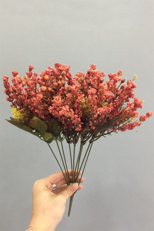 Kırmızı Yapay Pıtırcık Cipso Çiçek