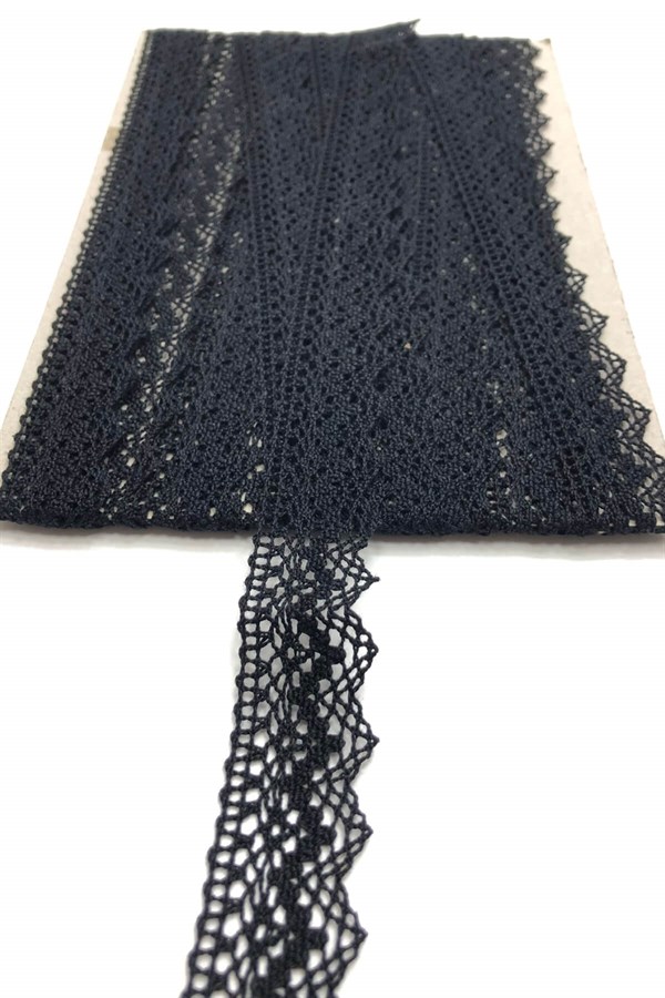 Siyah Kopanaki Koton Dantel 2,5 cm