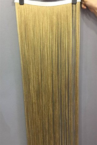 Altın Sarı Simli Püskül Saçak 30 cm en 120 cm boy