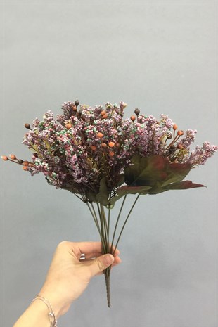 Mor Yapay Pıtırcık Cipso Çiçek