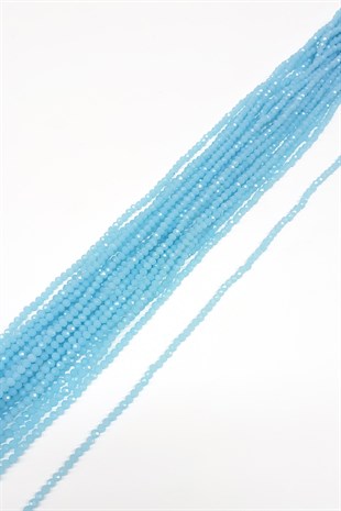 Şeffaf Mavi Kristal Boncuk 4 Mm